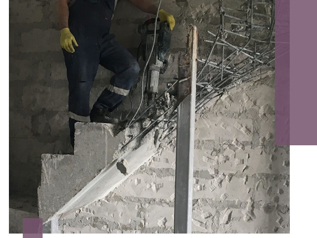 Демонтаж металлических и бетонных лестниц в Кронштадте