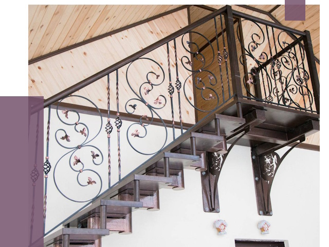 Кованые лестницы в Кронштадте от 81385 руб. под ключ