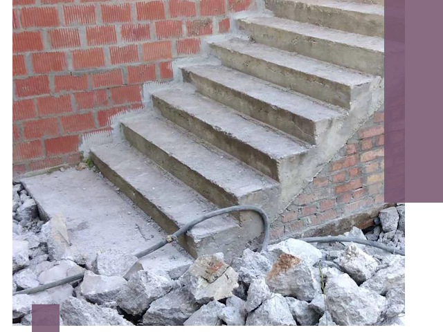 Демонтаж бетонных лестниц в Кронштадте: быстро и безопасно