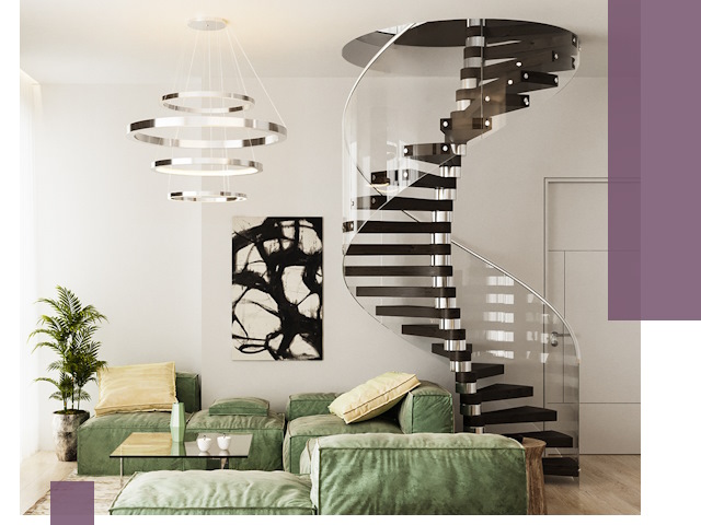 Лестницы для двухуровневой квартиры в Кронштадте — изготовление и монтаж