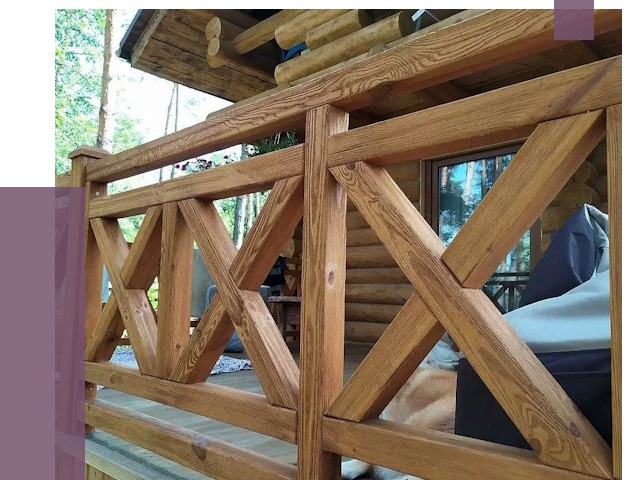 Деревянные перила под ключ в Кронштадте от 7826 руб. 