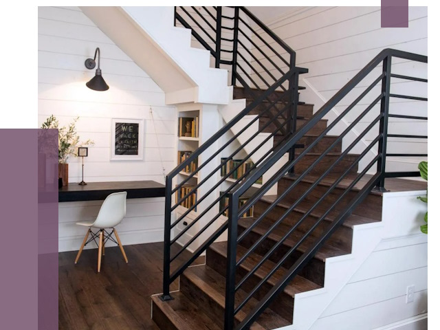 Перила для лестницы в доме в Кронштадте от 7565 руб. — ПРОЛЁТ-Крн