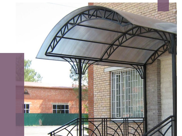 Металлические навесы и козырьки в Кронштадте от 13043 руб.