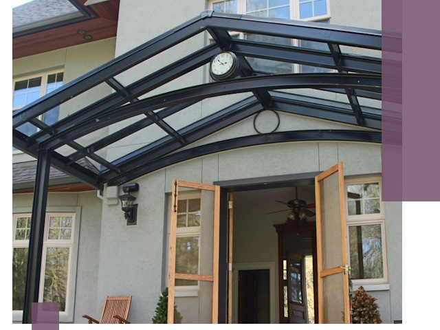 Изготовление и монтаж навесов и козырьков в Кронштадте