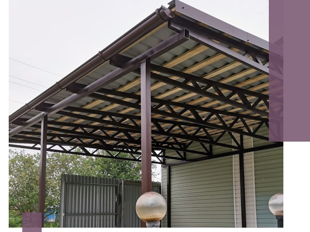 Навесы под ключ в Кронштадте: изготовление, монтаж и гарантия