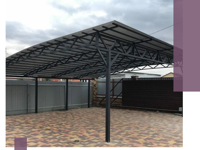 Недорогие навесы под ключ в Кронштадте — изготовление и монтаж