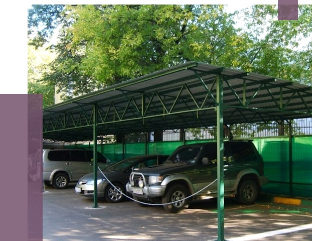 Навесы для парковки в Кронштадте от 81907 руб. заказать | ПРОЛЁТ-Крн
