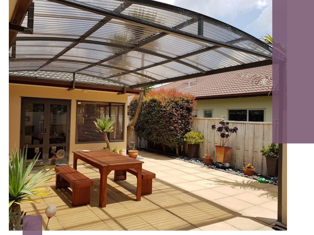 Навесы во двор под ключ в Кронштадте — изготовление и монтаж