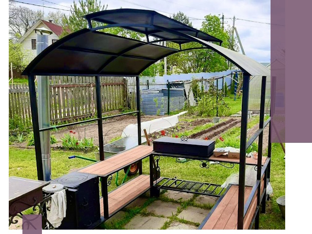 Навесы для барбекю в Кронштадте: изготовление, монтаж и демонтаж