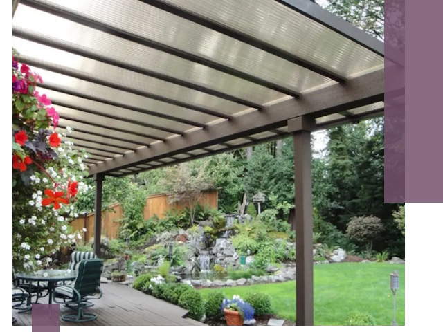 Навесы из поликарбоната под ключ в Кронштадте быстро и надёжно