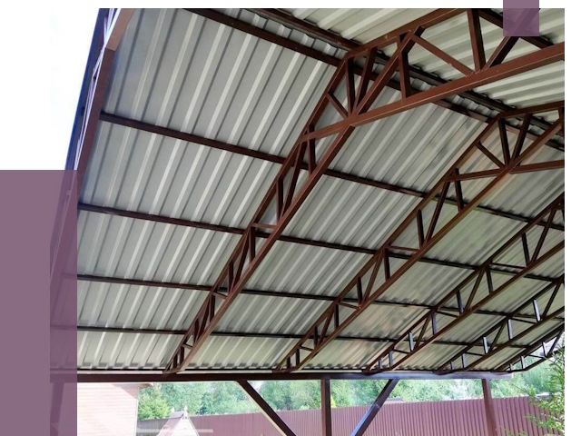 Навесы из профнастила в Кронштадте от 7512 руб. | ПРОЛЁТ-Крн