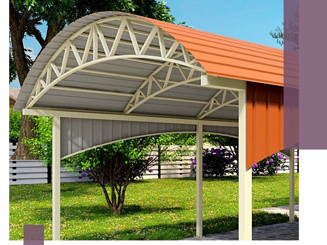 Навесы из профнастила под ключ в Кронштадте — установка и монтаж