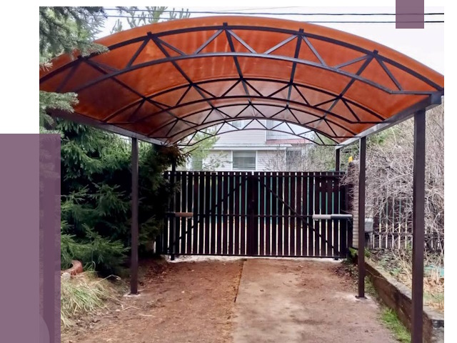 Арочные навесы в Кронштадте от 12990 руб. — изготовление и монтаж | ПРОЛЁТ-Крн