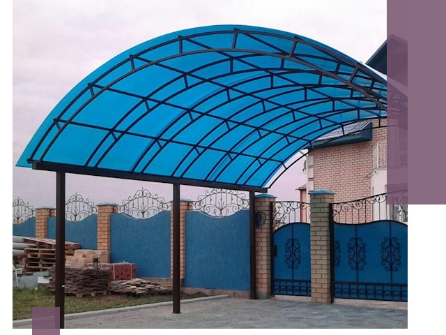 Арочные навесы под ключ в Кронштадте — изготовление и монтаж