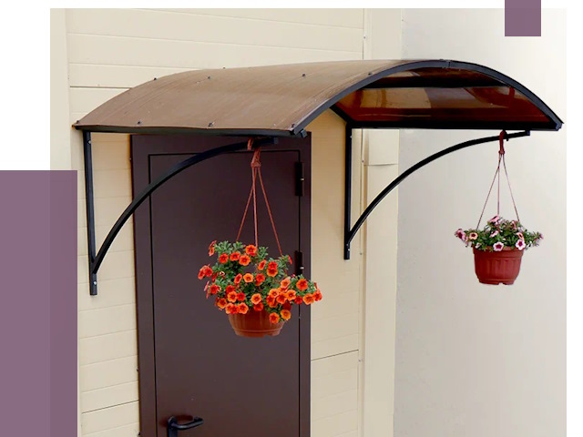 Козырьки над входом в Кронштадте от 15129 руб.  | ПРОЛЁТ-Крн