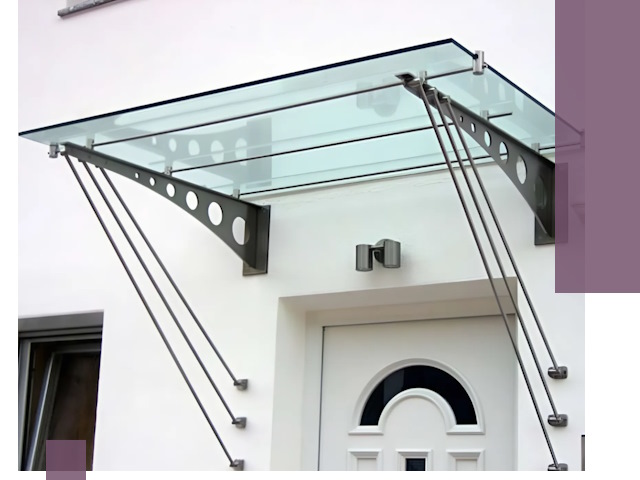 Козырьки над входом под ключ в Кронштадте — изготовление и монтаж