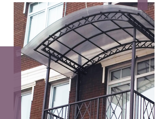 Козырьки над балконом в Кронштадте от 8817 руб. | ПРОЛЁТ-Крн