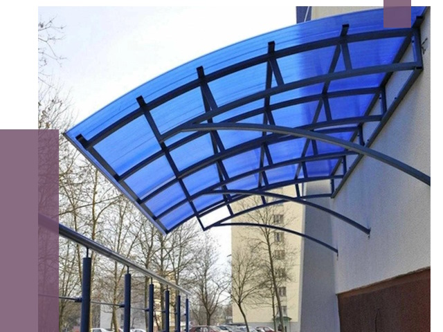 Козырьки из поликарбоната в Кронштадте от 4382 руб. под ключ | ПРОЛЁТ-Крн