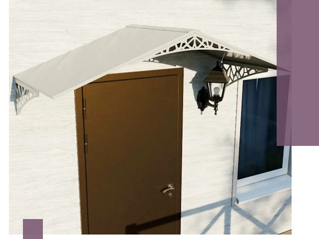 Металлические козырьки на входы и террасы в Кронштадте