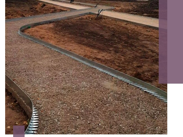 Металлические бордюры под ключ в Кронштадте — изготовление и монтаж