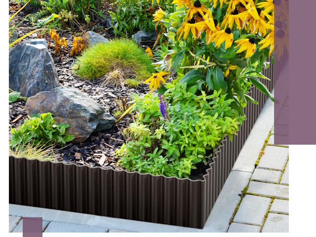 Металлические бордюры для клумб в Кронштадте — производство и монтаж